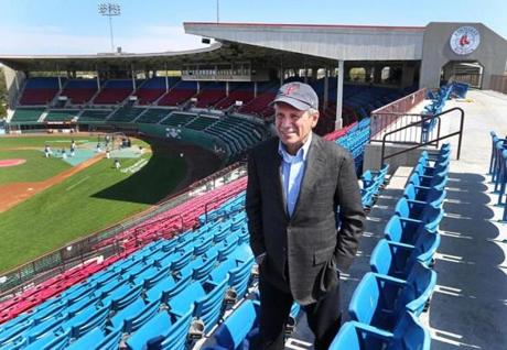 Pawtucket, R.I.-04/28/2017- Larry Lucchino is trying to find a new home for the Pawtucket Red Sox, as millions of dollars has to be spent to improve the old McCoy Stadium where they currently play. John Tlumacki/Globe Staff (business)
