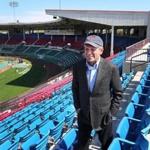 Pawtucket, R.I.-04/28/2017- Larry Lucchino is trying to find a new home for the Pawtucket Red Sox, as millions of dollars has to be spent to improve the old McCoy Stadium where they currently play. John Tlumacki/Globe Staff (business)