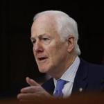 FILE - In this March 21, 2017, file photo, Senate Judiciary Committee member Sen. John Cornyn, R-Texas speaks on Capitol Hill in Washington. President Donald Trump is considering nearly a dozen candidates to succeed ousted FBI Director James Comey, choosing from a group that includes several lawmakers, attorneys and law enforcement officials. (AP Photo/Pablo Martinez Monsivais, File)