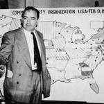 American politician Joseph McCarthy in 1954.