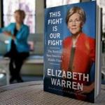 Cambridge, MA- April 14, 2017: This Fight is Our Fight by United States Senator Elizabeth Warren, background, at her home in Cambridge, MA on April 14, 2017. (Globe staff photo / Craig F. Walker) section: metro reporter