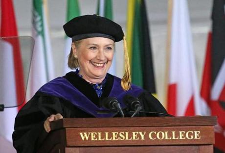 ?Now, you may have heard that things didn?t exactly go the way I planned. But you know what? I?m doing okay,? said Clinton at the commencement.
