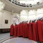Activists chanted in the Texas Capitol Rotunda to protest a bill to ban the donation of aborted fetal tissue to medical researchers. 