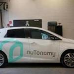 One of NuTonomy's driverless cars on the streets of South Boston.