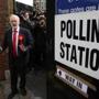 Britain's main opposition Labour Party leader Jeremy Corbyn left a polling station after casting his vote in north London on June 8. 