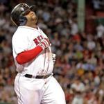 Boston MA 6/9/17 Boston Red Sox Pablo Sandoval reacts after hitting into an inning ending double play against the Detroit Tigers during fourth inning action at Fenway Park (Matthew J. Lee/Globe staff) topic: reporter: 