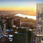 Millennium Partners wants to build a 775-foot-tall tower (right) on the site of the Winthrop Square parking garage. 