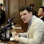 University of Virginia student Otto Warmbier, seen here in March, is due to arrive home in Cincinnati on Tuesday evening.