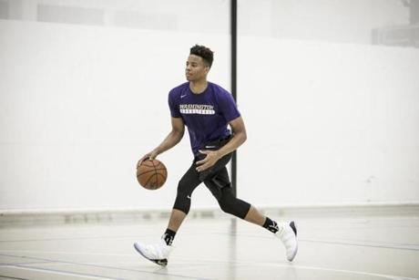 Markelle Fultz worked out at the North Laurel Community Center ahead of the NBA Draft, in Laurel, MD, on Monday, June 12, 2017. Fultz, 19, a 6'6