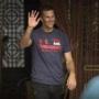 New England Patriots quarterback Tom Brady waved as he arrived for a promotional event in Beijing.