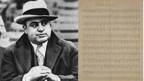 Al Capone's handwritten musical composition titled 
