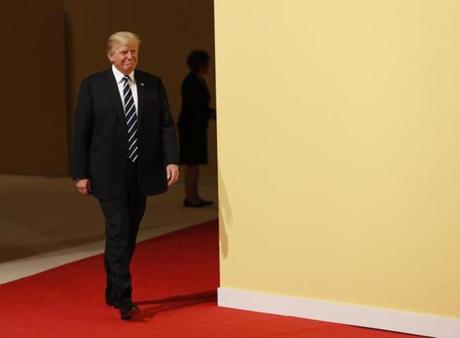 President Trump arrived at the G-20 summit in Hamburg, Germany, last week.
