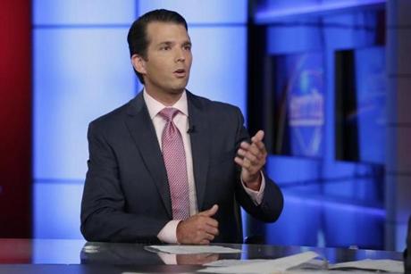 Donald Trump Jr. was interviewed by Sean Hannity on Fox News on Tuesday.

