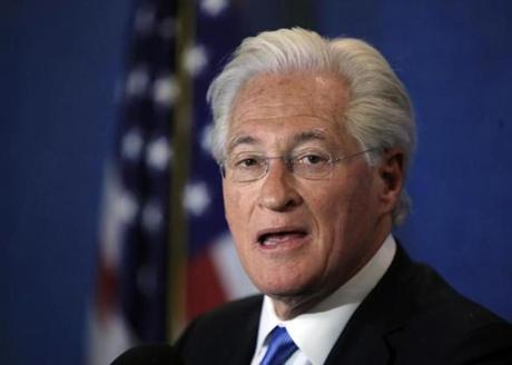 FILE - In this June 8, 2017, file photo, Marc Kasowitz personal attorney of President Donald Trump makes a statement at the National Press Club, following the congressional testimony of former FBI Director James Comey in Washington. President Donald Trump, whose combative instincts are to lash out and not retreat, has given his legal team a clear direction: fight, fight, fight. (AP Photo/Manuel Balce Ceneta, File)
