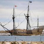The Mayflower II, a replica of the original ship that brought Pilgrims to Massachusetts in 1620.