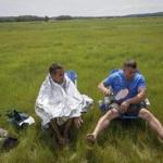 Globe reporter Billy Baker and Timmy Talbot sat in the marsh in Conomo Point where greenheads breed.