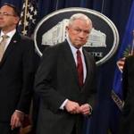 Attorney General Jeff Sessions spoke at a news conference on Thursday.