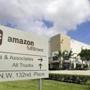 This Wednesday, July 19, 2017, photo shows an Amazon Fulfillment Center in Miami. On Wednesday, July 26, 2017, Amazon said that it?s looking to fill more than 50,000 positions across its U.S. fulfillment network. It?s planning to make thousands of job offers on the spot during its first Jobs Day on Aug. 2, where potential employees will have a chance to see what it?s like to work at Amazon by visiting one of 10 participating fulfillment centers. (AP Photo/Alan Diaz)