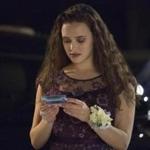 FILE - This file image released by Netflix shows Katherine Langford as Hannah Baker in a scene from the series, 