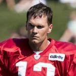 Tom Brady at Patriots practice on Tuesday.