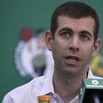 Boston Celtics head coach Brad Stevens at the team's practice facility in Waltham, Mass., Friday, June 23, 2017. With Tatum, a 6-foot-8 small forward, the Celtics get a player who was a polished scoring threat during his lone season at Duke. (AP Photo/Charles Krupa)