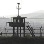 South Korean soldiers patrolled along the barbed-wire fence in Paju, near the border with North Korea, on Monday.