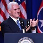 Vice President Mike Pence waved as he departs after speaking at the Young America's Foundation's 39th annual National Conservative Student Conferencen on Friday.
