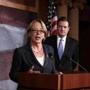Representative Niki Tsongas spoke during a news conference in May on Capitol Hill in Washington, D.C.