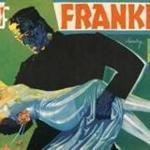 A vintage movie poster from 1935?s ?The Bride of Frankenstein,? part of Kirk Hammett?s collection on display at the Peabody Essex.