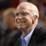 Senator John McCain smiled while attending an MLB game between the Los Angeles Dodgers and Arizona Diamondbacks last week. 