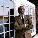 Plymouth, MA - 4/30/1992: Comedian and activist Dick Gregory poses for a portrait in Plymouth, MA on Apr. 30, 1992. (Janet Knott/Globe Staff) --- BGPA Reference: 170524_BS_031
