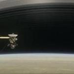 epa06143825 An undated handout photo made available by NASA on 14 August 2017 shows an artist's rendering of Cassini as the spacecraft makes one of its final five dives through Saturn's upper atmosphere in August and September 2017. The spacecraft will end its expedition on 15 September 2017, following a series of 22 dives through the 2,400km gap between Saturn and its rings, with a final plunge into the gas giant. The operation aims at gaining insights into the planet's structure and atmosphere as well as at capturing views of its inner rings. NASA's Cassini spacecraft is in orbit around Saturn since 2004. EPA/NASA/JPL-Caltech HANDOUT HANDOUT EDITORIAL USE ONLY/NO SALES