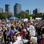 More than 1,500 people attended a rally for public education at Boston Common on May 19.