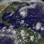 Hurricane Jose (center) was east of Florida on Saturday.