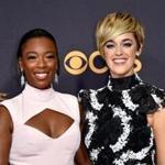 LOS ANGELES, CA - SEPTEMBER 17: Actor Samira Wiley and Lauren Morelli attend the 69th Annual Primetime Emmy Awards at Microsoft Theater on September 17, 2017 in Los Angeles, California. (Photo by Frazer Harrison/Getty Images)