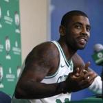 Celtics guard Kyrie Irving during media day Monday.