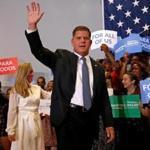 Mayor Martin J. Walsh and supporters celebrate preliminary election night.