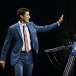 Canadian Prime Minister Justin Trudeau waves to the audience before speaking at the Gateway '17 Canada conference in Toronto on Sept. 25, 2017. MUST CREDIT: Bloomberg photo by Cole Burston.