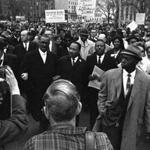 Dr. Martin Luther King Jr. led a civil rights march down Charles Street in Boston on April 23, 1965.