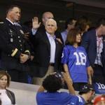 Vice President Mike Pence waves to fans before an NFL football game between the Indianapolis Colts and the San Francisco 49ers, Sunday, Oct. 8, 2017, in Indianapolis. (AP Photo/Michael Conroy)