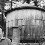 Cummington, MA - 4/20/1981: Poet Laureate Richard Wilbur and the converted silo which serves as his studio in Cummington, Mass., on April 20, 1981. (Richard Carpenter/Freelance) --- BGPA Reference: 170516_ON_036
