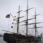 The Oliver Hazard Perry was docked in Boston Harbor in July. 
