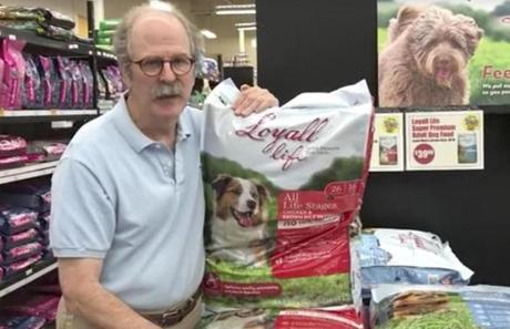 Dave Ratner of Dave?s Soda and Pet City on his store's Facebook page promoting dog food. Rather appeared with Trump when he signed an executive order on health care and it has hurt his business.
