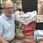 Dave Ratner, of Dave?s Soda and Pet City, on his store's Facebook page promoting dog food. Ratner appeared with President Trump when he signed an executive order on health care, and it has hurt his business. 