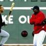 David Ortiz (right) was more amused here than he was by Alex Rodriguez?s recent prank.  