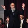 David Letterman acknowledged the audience during Sunday?s event.