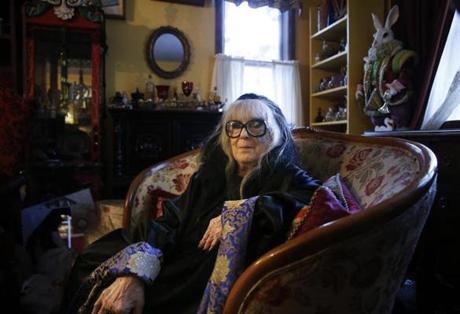 Salem, MA -- 10/25/2017 - Laurie Cabot poses for a portrait inside her home in Salem. (Jessica Rinaldi/Globe Staff) Topic: 27witch Reporter:
