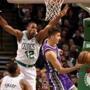Boston, MA - 11/01/2017 - (1st quarter) Sacramento Kings guard Bogdan Bogdanovic (8) looks for an outlet as Boston Celtics forward Al Horford (42) swoops in on defense during the first quarter. The Boston Celtics host the Sacramento Kings at TD Garden. - (Barry Chin/Globe Staff), Section: Sports, Reporter: Adam Himmelsbach, Topic: 02Celtics-Kings, LOID: 8.3.4204996413.