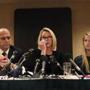 Heather Unruh appeared at a news conference Wednesday. 