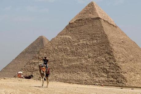 In Egypt, the pyramids of Giza.
